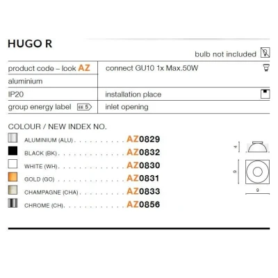 Odbłyśnik HUGO R AZ0830 - Azzardo