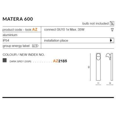 Lampa stojąca MATERA 600 AZ2185 - Azzardo