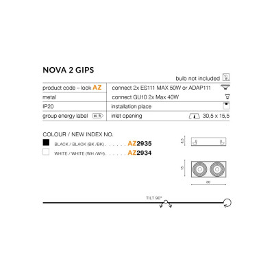 Oprawa do wbudowania NOVA 2 AZ2935 - Azzardo