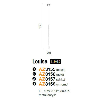 Lampa wisząca Louise 1 AZ3155 - AZzardo