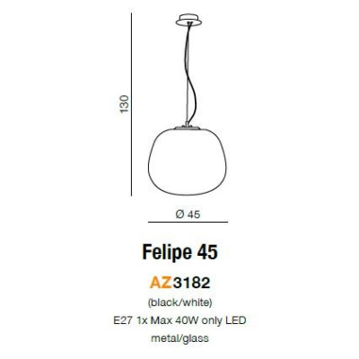 Lampa wisząca Felipe 45 AZ3182- AZzardo