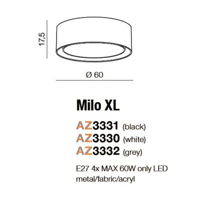 Plafon Milo XL AZ3332- AZzardo