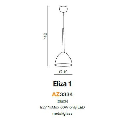 Lampa wisząca Eliza 1 AZ3334 - AZzardo