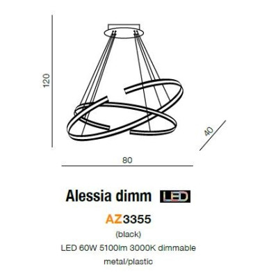 Lampa wisząca Alessia DIMM AZ3355- AZzardo