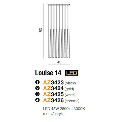 Lampa wisząca Louise 14 AZ3424- AZzardo
