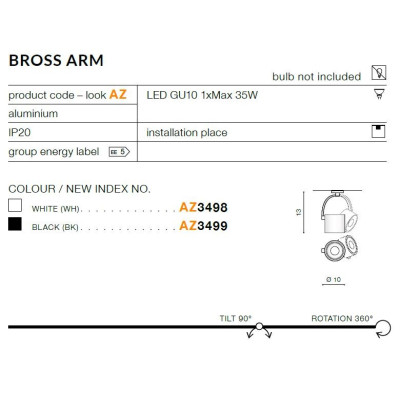 Oprawa sufitowa Bross Arm AZ3498 - AZzardo