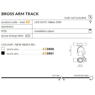 Oprawa szynowa Bross Track AZ3500 - AZzardo