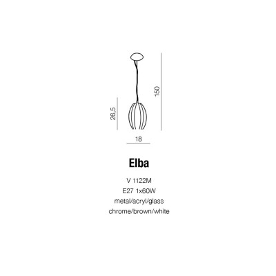 Lampa wisząca ELBA AZ0158 - Azzardo
