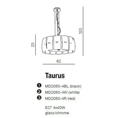 Lampa wisząca TAURUS AZ0162 - Azzardo