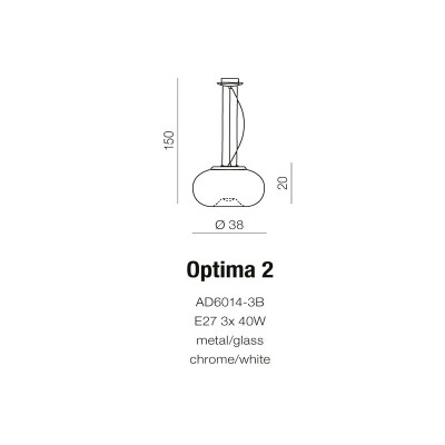 Lampa wisząca OPTIMA 2 AZ0205 - Azzardo