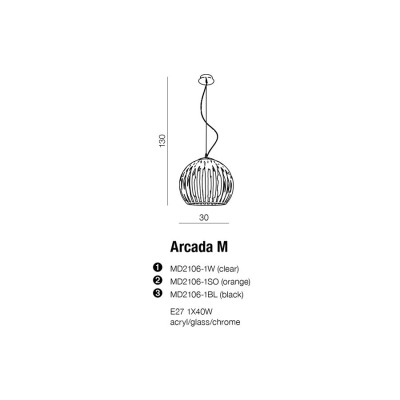 Lampa wisząca ARCADA M AZ0363 - Azzardo