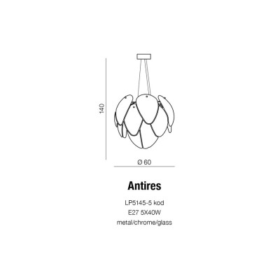 Lampa wisząca ANTIRES AZ0472 - Azzardo