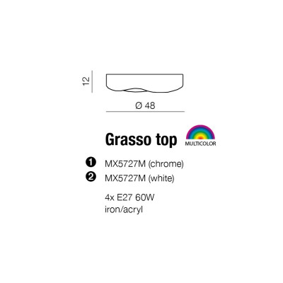 Plafon GRASSO AZ0554 - Azzardo