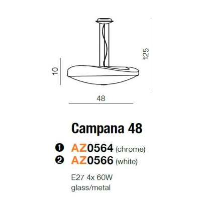 Lampa wisząca CAMPANA 48 AZ0566 - Azzardo