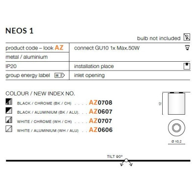 Oprawa sufitowa NEOS 1 AZ0607 - Azzardo