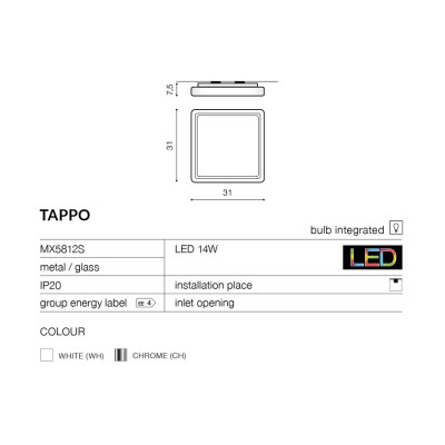 Plafon TAPPO AZ0753 - Azzardo
