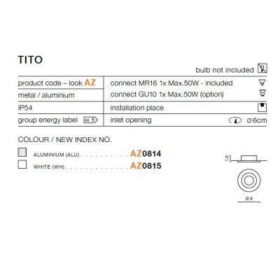 Oprawa do wbudowania TITO AZ0814 - Azzardo