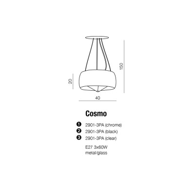Lampa wisząca COSMO M AZ0909 - Azzardo