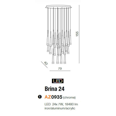Lampa wisząca BRINA 24 AZ0935 - Azzardo