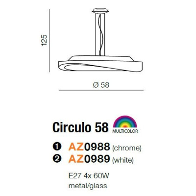 Lampa wisząca CIRCULO 58 AZ0988 - Azzardo