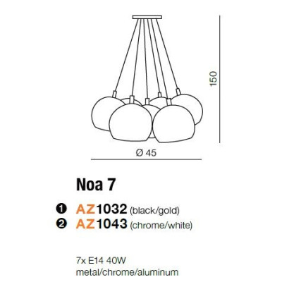 Lampa wisząca NOA 7 AZ1032 - Azzardo