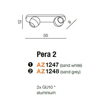 Oprawa sufitowa PERA 2 AZ1248 - Azzardo