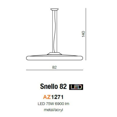 Lampa wisząca biurowa nowoczesna SNELLO 82  biała AZ1271 - Azzardo