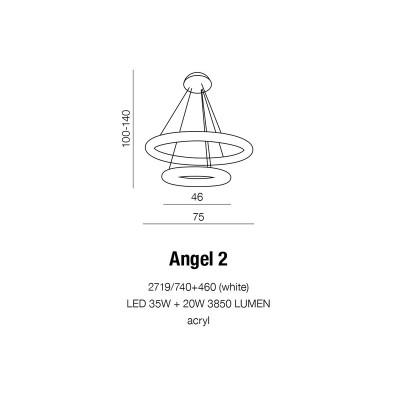 Lampa wisząca ANGEL 2 AZ1319 - Azzardo
