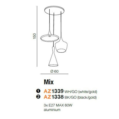 Lampa wisząca MIX AZ1338 - Azzardo