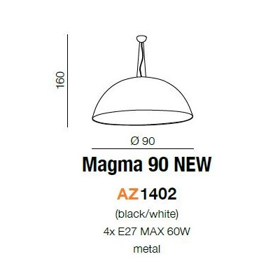 Lampa wisząca MAGMA 90 AZ1402 - Azzardo