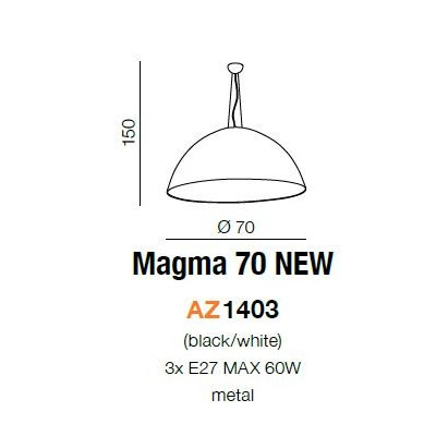 Lampa wisząca MAGMA 70 AZ1403 - Azzardo