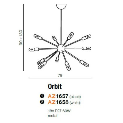 Lampa wisząca ORBIT AZ1657 - Azzardo