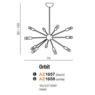 Lampa wisząca ORBIT AZ1658 - Azzardo