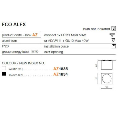 Oprawa sufitowa ECO ALEX AZ1835 - Azzardo