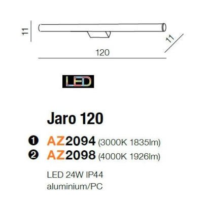 Kinkiet JARO 120 chrom AZ2094 - Azzardo