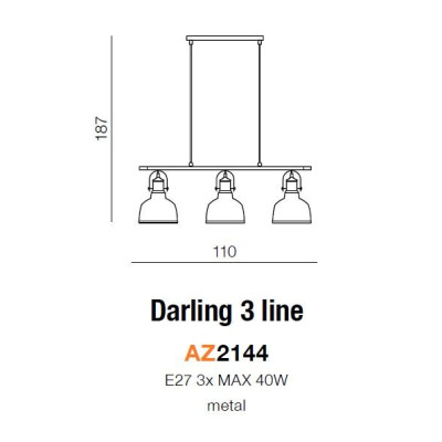Lampa wisząca DARLING 3 AZ2144 - Azzardo