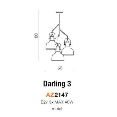 Lampa wisząca DARLING 3 AZ2147 - Azzardo