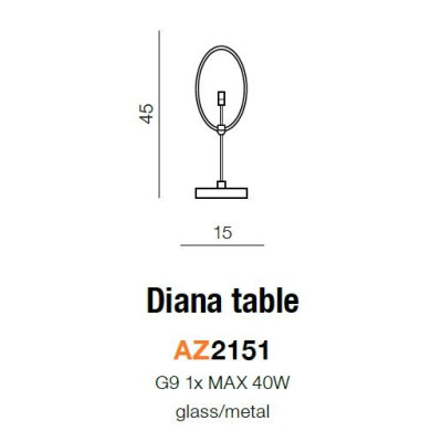 Lampa stołowa DIANA AZ2151 - Azzardo