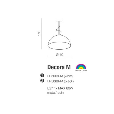 Lampa wisząca DECORA M AZ2160 - Azzardo