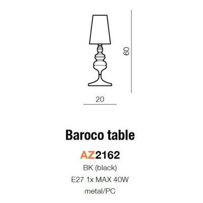 Lampa stołowa BAROCO AZ2162 - Azzardo