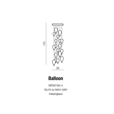 Lampa wisząca BALLOON AZ2164 - Azzardo