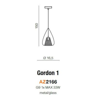 Lampa wisząca GORDON AZ2166 - Azzardo
