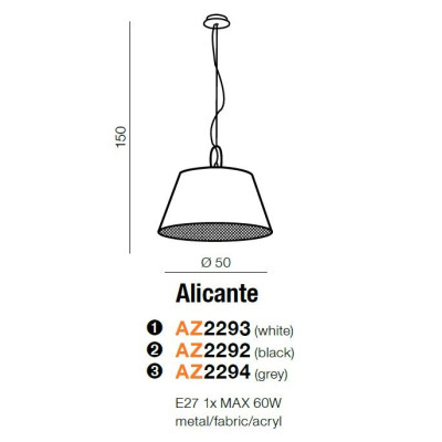 Lampa wisząca ALICANTE AZ2293 - Azzardo