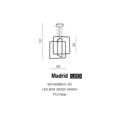 Lampa wisząca MADRID AZ2468 - Azzardo