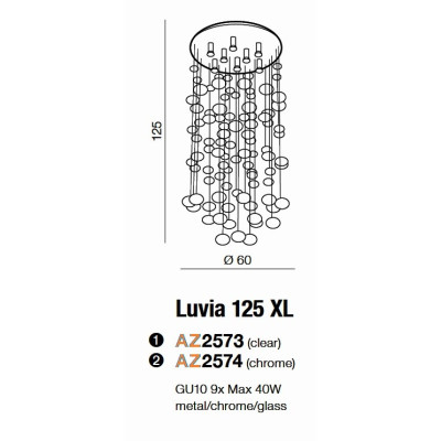 Lampa wisząca LUVIA AZ2574 - Azzardo