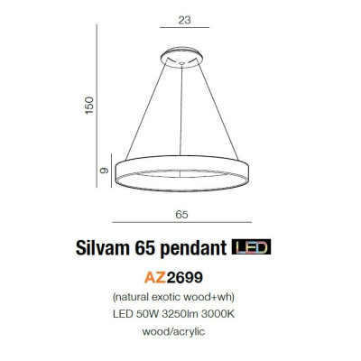 Lampa wisząca SILVAM AZ2699 - Azzardo