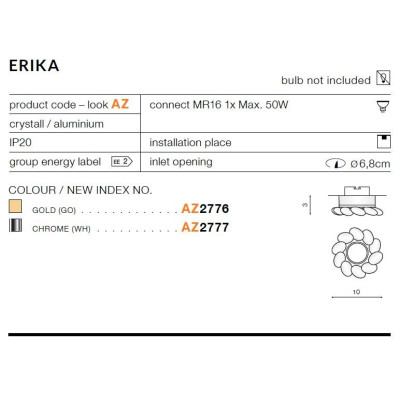 Oprawa do wbudowania ERIKA AZ2776 - Azzardo