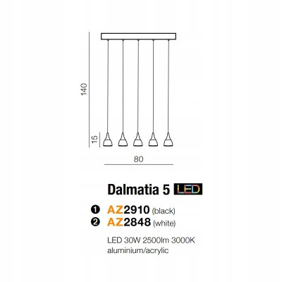 Lampa wisząca DALAMTIA 5 AZ2848 - Azzardo