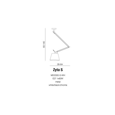 Lampa wisząca ZYTA S ALU/GR AZ2298 + AZ2598 – Azzardo
