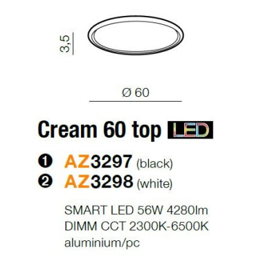Plafon Cream SMART 60 AZ3298- AZzardo